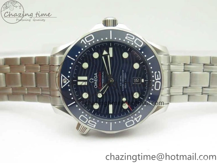 1228 Seamaster Diver 300M ORF 1:1 Best Edition Blue Ceramic Blue Dial on SS Bracelet A Breathable 7869